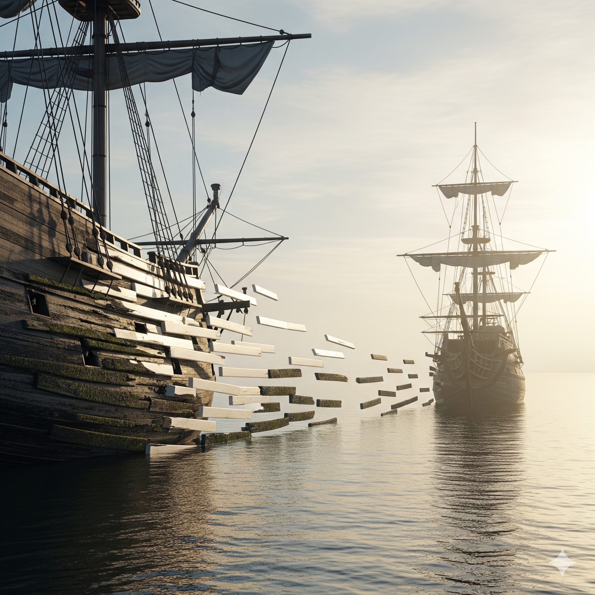 O Paradoxo do Navio de Teseu: Se Todas as Peças Mudam, a Coisa Continua a Mesma?