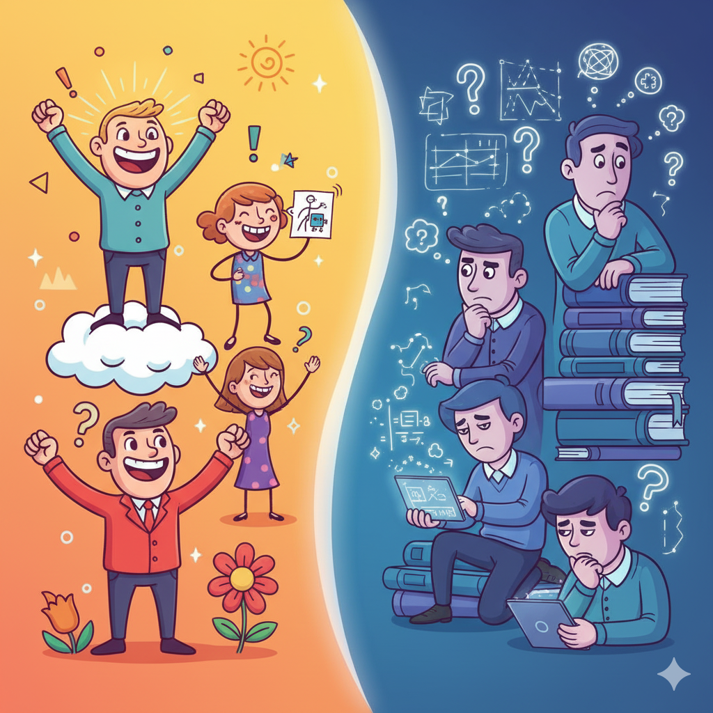 O Efeito Dunning-Kruger: Por que os Incompetentes Têm Tanta Certeza e os Sábios Têm Tantas Dúvidas?