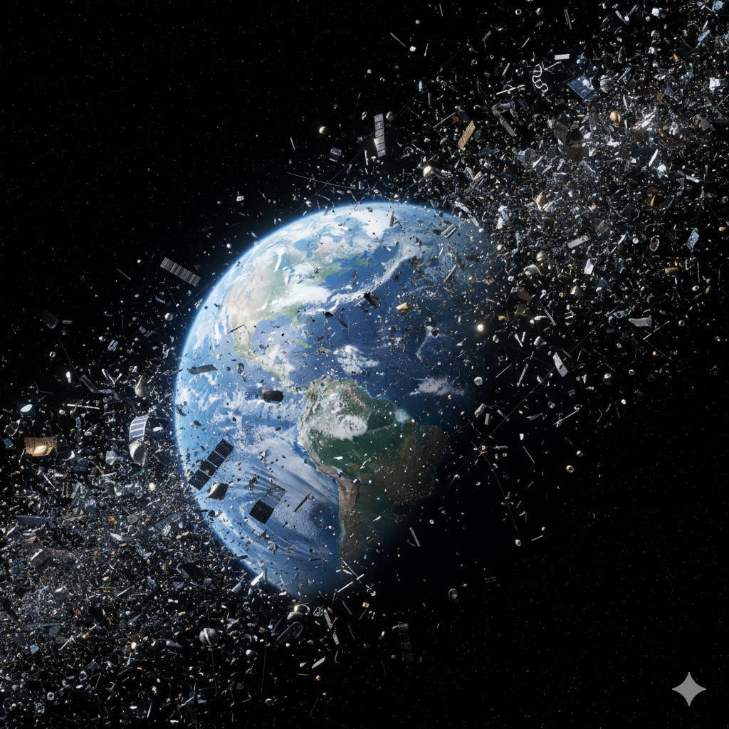 Tragédia no Espaço: A “Síndrome de Kessler” Deixou de Ser Ficção e Ameaça o GPS, a Internet e a Sua Segurança
